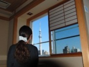2階お座敷からのスカイツリー(昼)